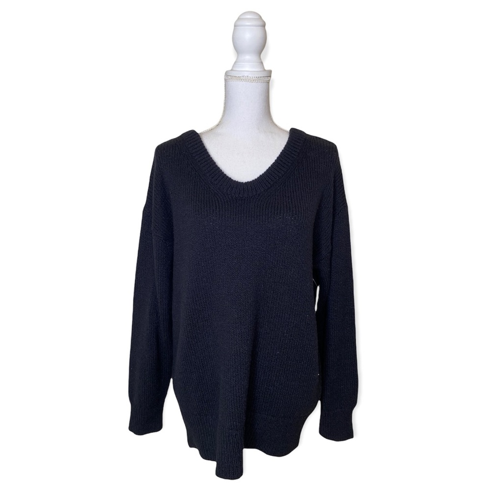 Old Navy Black Knitted Tunic Length Sweater
